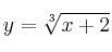 y=\sqrt[3]{x+2}
