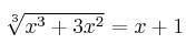  \sqrt[3]{x^3+3x^2} = x + 1